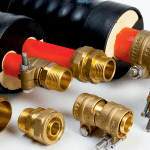 Black Red Gold Scewed compressed Fittings Vargo Pipes